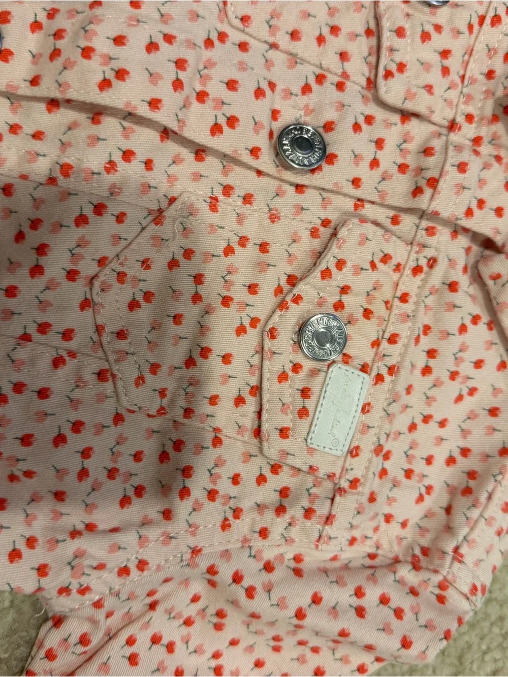 Pink Floral Button-Up Jacket